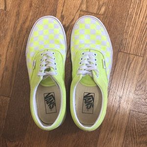 Vans Green Checkered Authentic Low Tops